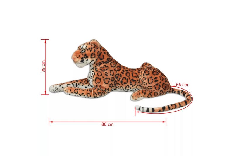 Leopardleke Plysj Brun XXL - Innredning - Innredning barnerom - Leketøy & leker