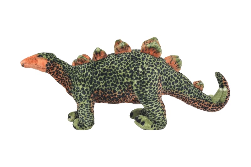 Stående lekedinosaur stegosaurus grønn og oransje XXL - Innredning - Innredning barnerom - Leketøy & leker