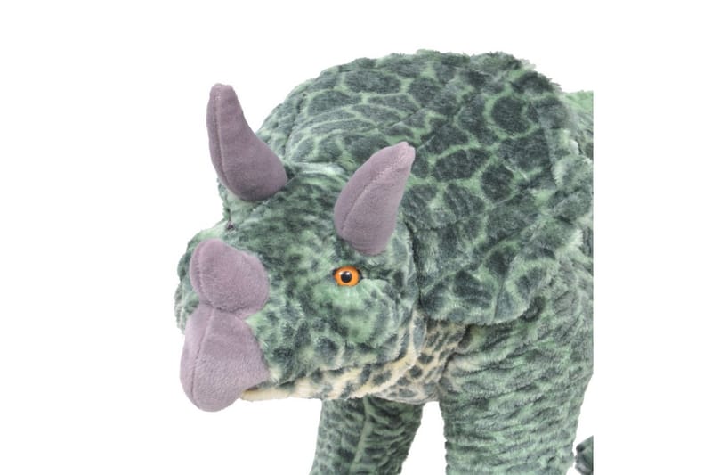 Stående lekedinosaur triceratops grønn XXL - grønn - Myke leketøy & kosedyr