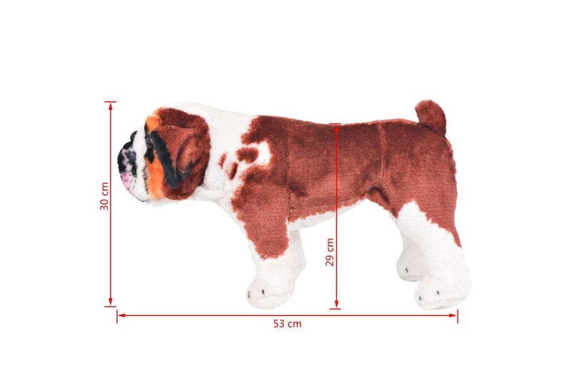 Stående lekehund labrador hvit og brun XXL - Myke leketøy & kosedyr