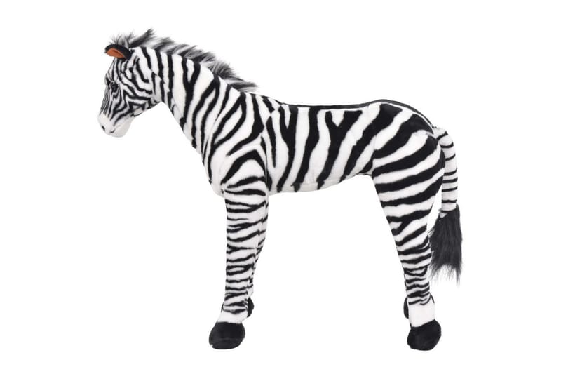 Stående lekezebra plysj svart og hvit XXL - Innredning - Innredning barnerom - Leketøy & leker