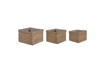 Inomhuskruka Beliani Rivuline set om 3 Nature||Beige - Innredning - Krukker
