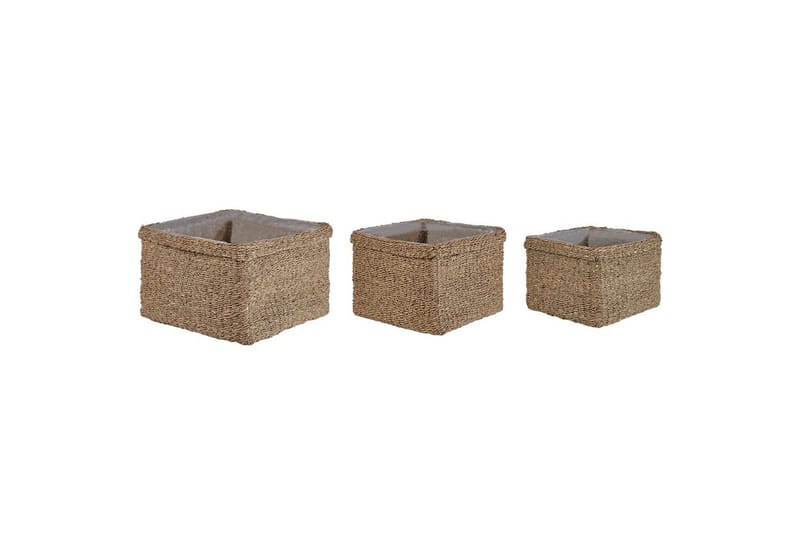 Inomhuskruka Beliani Rivuline set om 3 Nature||Beige - Innredning - Krukker