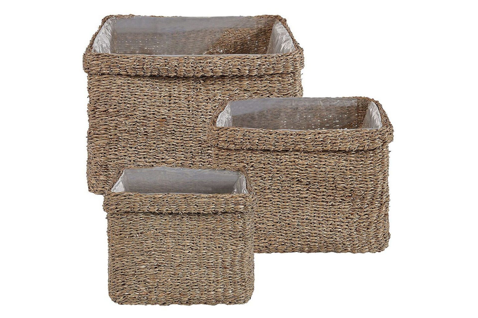 Inomhuskruka Beliani Rivuline set om 3 Nature\|\|Beige -