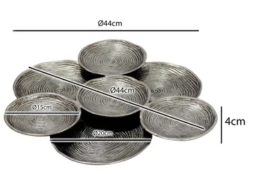 Jelnor rund dekorasjonsskål i aluminium - Sølv - Innredning - Dekorasjon