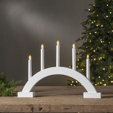 Abbe Lysestake 46 cm - hvit - Innredning - Julepynt & helgedekorasjon - Julepynt & juledekorasjon