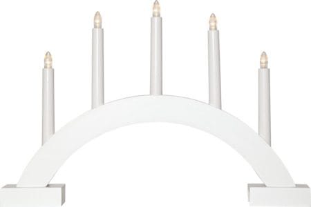 Abbe Lysestake 46 cm - hvit - Innredning - Julepynt & helgedekorasjon - Julepynt & juledekorasjon