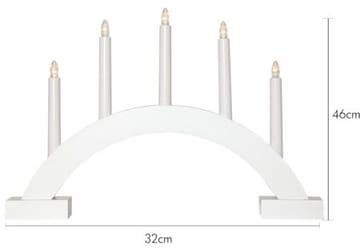 Abbe Lysestake 46 cm - hvit - Innredning - Julepynt & helgedekorasjon - Julepynt & juledekorasjon