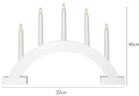 Abbe Lysestake 46 cm - hvit - Innredning - Julepynt & helgedekorasjon - Julepynt & juledekorasjon