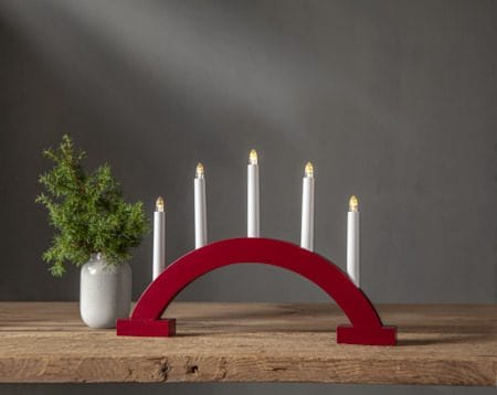 Abbe Lysestake 46 cm - rød - Innredning - Julepynt & helgedekorasjon - Julepynt & juledekorasjon