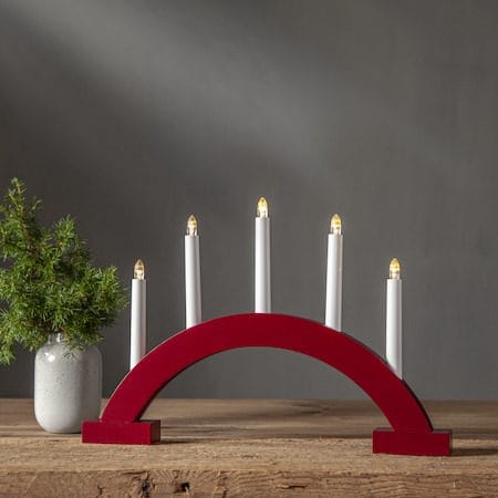 Abbe Lysestake 46 cm - rød - Innredning - Julepynt & helgedekorasjon - Julepynt & juledekorasjon