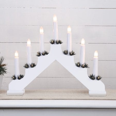 Ada lysestake 37,5 cm - hvit - Innredning - Julepynt & helgedekorasjon - Julepynt & juledekorasjon