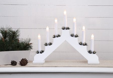 Ada lysestake 37,5 cm - hvit - Innredning - Julepynt & helgedekorasjon - Julepynt & juledekorasjon