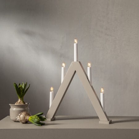Albo Lysestake 34 cm - beige - Innredning - Julepynt & helgedekorasjon - Julepynt & juledekorasjon