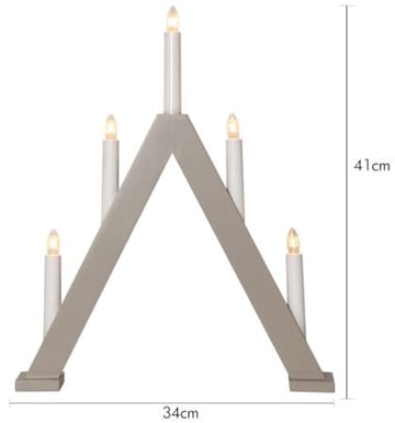 Albo Lysestake 34 cm - beige - Innredning - Julepynt & helgedekorasjon - Julepynt & juledekorasjon
