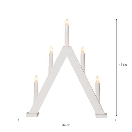 Albo Lysestake 34 cm - hvit - Innredning - Julepynt & helgedekorasjon - Julepynt & juledekorasjon