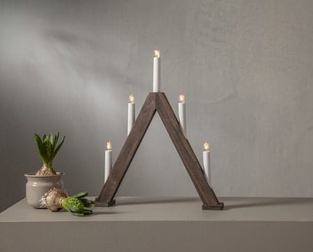 Albo Lysestake 34 cm - valnøttbrun - Innredning - Julepynt & helgedekorasjon - Julepynt & juledekorasjon