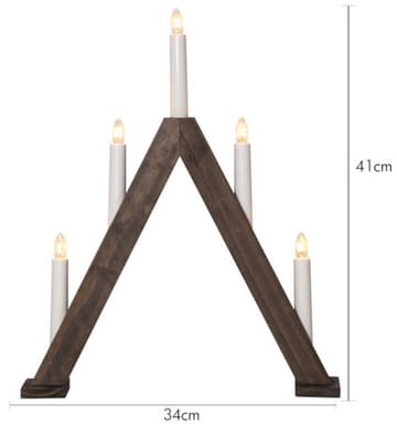 Albo Lysestake 34 cm - valnøttbrun - Innredning - Julepynt & helgedekorasjon - Julepynt & juledekorasjon