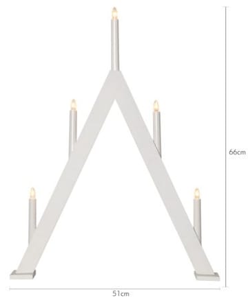 Albo lysestake 51 cm - hvit - Innredning - Julepynt & helgedekorasjon - Julepynt & juledekorasjon