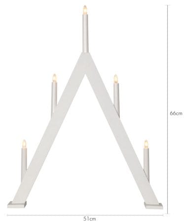 Albo lysestake 51 cm - hvit - Innredning - Julepynt & helgedekorasjon - Julepynt & juledekorasjon