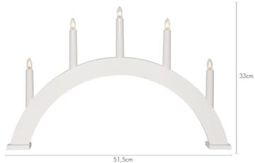 Albo lysestake 51 cm - hvit - Innredning - Julepynt & helgedekorasjon - Julepynt & juledekorasjon