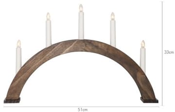 Albo lysestake 51 cm - valnøttbrun - Innredning - Julepynt & helgedekorasjon - Julepynt & juledekorasjon