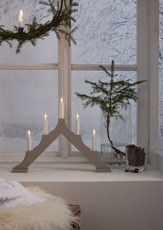 Alma lysestake 44 cm - beige - Innredning - Julepynt & helgedekorasjon - Julepynt & juledekorasjon