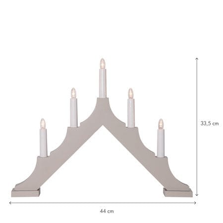 Alma lysestake 44 cm - beige - Innredning - Julepynt & helgedekorasjon - Julepynt & juledekorasjon
