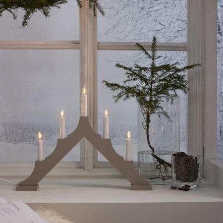 Alma lysestake 44 cm - beige - Innredning - Julepynt & helgedekorasjon - Julepynt & juledekorasjon