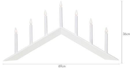 Arrow lysestake 69 cm - hvit - Innredning - Julepynt & helgedekorasjon - Julepynt & juledekorasjon
