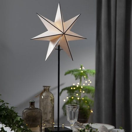 Astro stjerne på fot 35 cm - hvit og beige - Innredning - Julepynt & helgedekorasjon - Julepynt & juledekorasjon