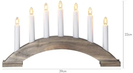Bea lysestake 39 cm - brun - Innredning - Julepynt & helgedekorasjon - Julepynt & juledekorasjon