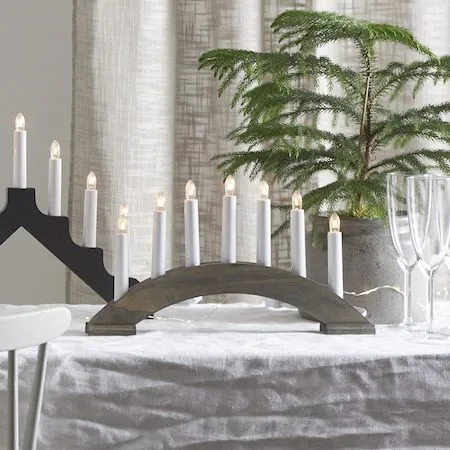 Bea lysestake 39 cm - brun - Innredning - Julepynt & helgedekorasjon - Julepynt & juledekorasjon