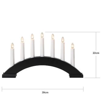 Bea lysestake 39 cm - svart - Innredning - Julepynt & helgedekorasjon - Julepynt & juledekorasjon