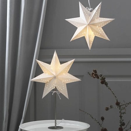Bobo stjerne på fot 34 cm - hvit - Innredning - Julepynt & helgedekorasjon - Julepynt & juledekorasjon