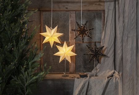 Bobo stjerne på fot 34 cm - hvit - Innredning - Julepynt & helgedekorasjon - Julepynt & juledekorasjon