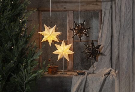 Bobo stjerne på fot 34 cm - hvit - Innredning - Julepynt & helgedekorasjon - Julepynt & juledekorasjon