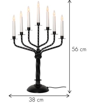 Bore lysestake 38 cm - svart - Innredning - Julepynt & helgedekorasjon - Julepynt & juledekorasjon