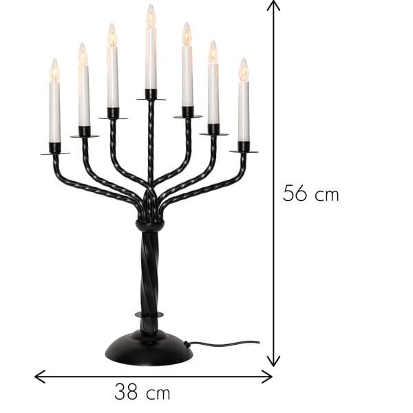 Bore lysestake 38 cm - svart - Innredning - Julepynt & helgedekorasjon - Julepynt & juledekorasjon