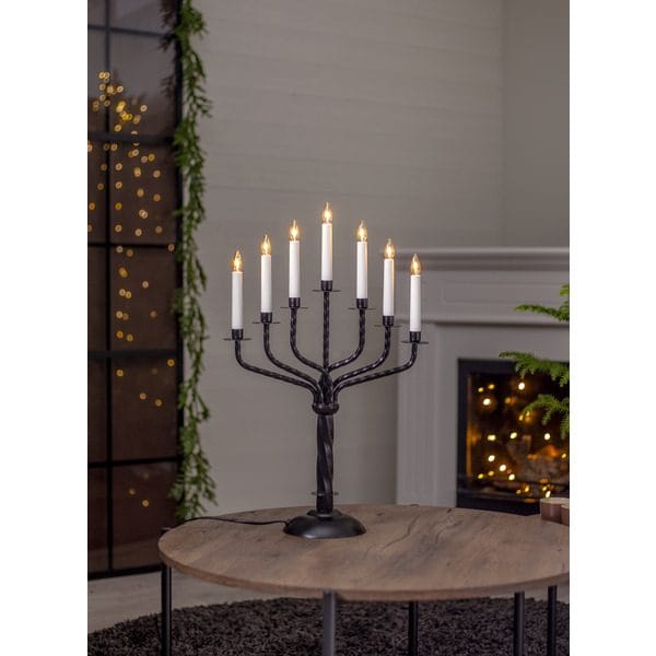 Bore lysestake 38 cm - svart - Innredning - Julepynt & helgedekorasjon - Julepynt & juledekorasjon
