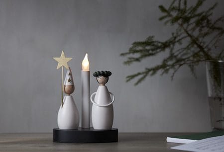 Christmas Joy lysestake 16 cm - hvit - Innredning - Julepynt & helgedekorasjon - Julepynt & juledekorasjon