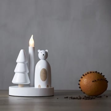 Christmas Joy lysestake 16 cm - hvit - Innredning - Julepynt & helgedekorasjon - Julepynt & juledekorasjon