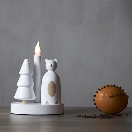 Christmas Joy lysestake 16 cm - hvit - Innredning - Julepynt & helgedekorasjon - Julepynt & juledekorasjon