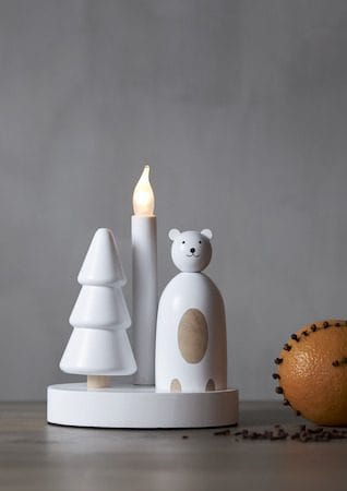 Christmas Joy lysestake 16 cm - hvit - Innredning - Julepynt & helgedekorasjon - Julepynt & juledekorasjon
