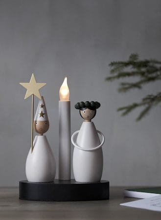Christmas Joy lysestake 16 cm - hvit - Innredning - Julepynt & helgedekorasjon - Julepynt & juledekorasjon