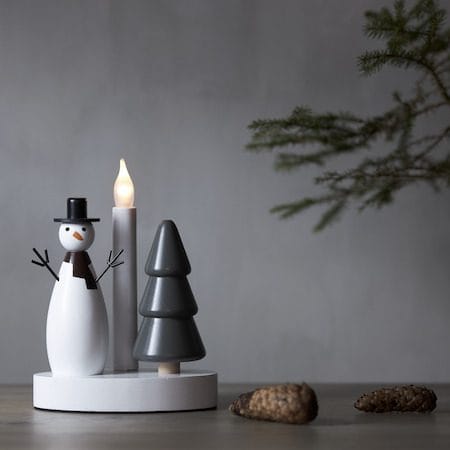 Christmas Joy lysestake 16 cm - hvit - Innredning - Julepynt & helgedekorasjon - Julepynt & juledekorasjon