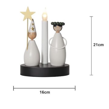 Christmas Joy lysestake 16 cm - hvit - Innredning - Julepynt & helgedekorasjon - Julepynt & juledekorasjon