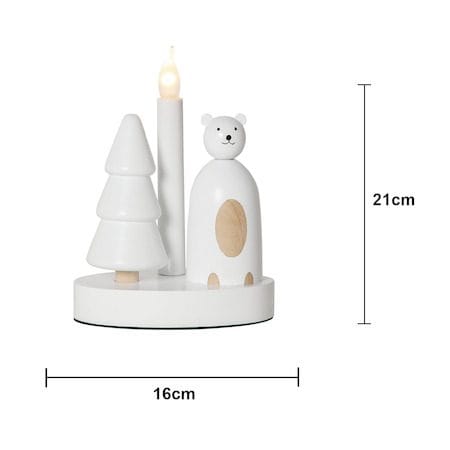 Christmas Joy lysestake 16 cm - hvit - Innredning - Julepynt & helgedekorasjon - Julepynt & juledekorasjon
