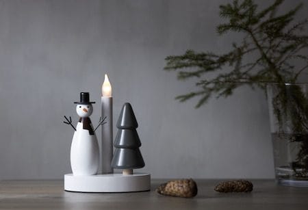 Christmas Joy lysestake 16 cm - hvit - Innredning - Julepynt & helgedekorasjon - Julepynt & juledekorasjon