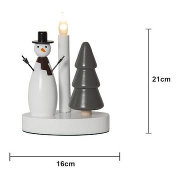 Christmas Joy lysestake 16 cm - hvit - Innredning - Julepynt & helgedekorasjon - Julepynt & juledekorasjon